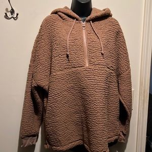 Pink Sherpa Hoodie NWT Large